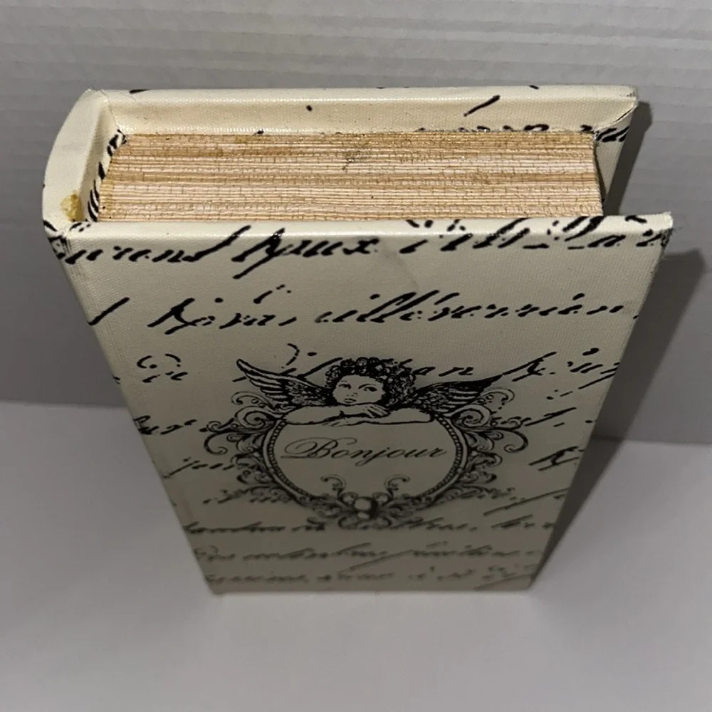 Angel French Paris Black & White Romantic Script Gift box book